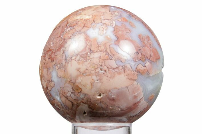 Polished Cotton Candy Agate Sphere - Mexico #358477